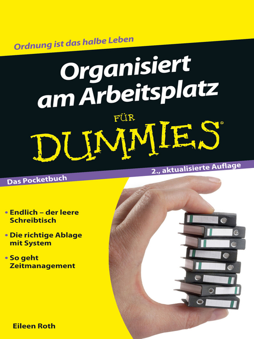 Cover image for Organisiert am Arbeitsplatz für Dummies Das Pocketbuch